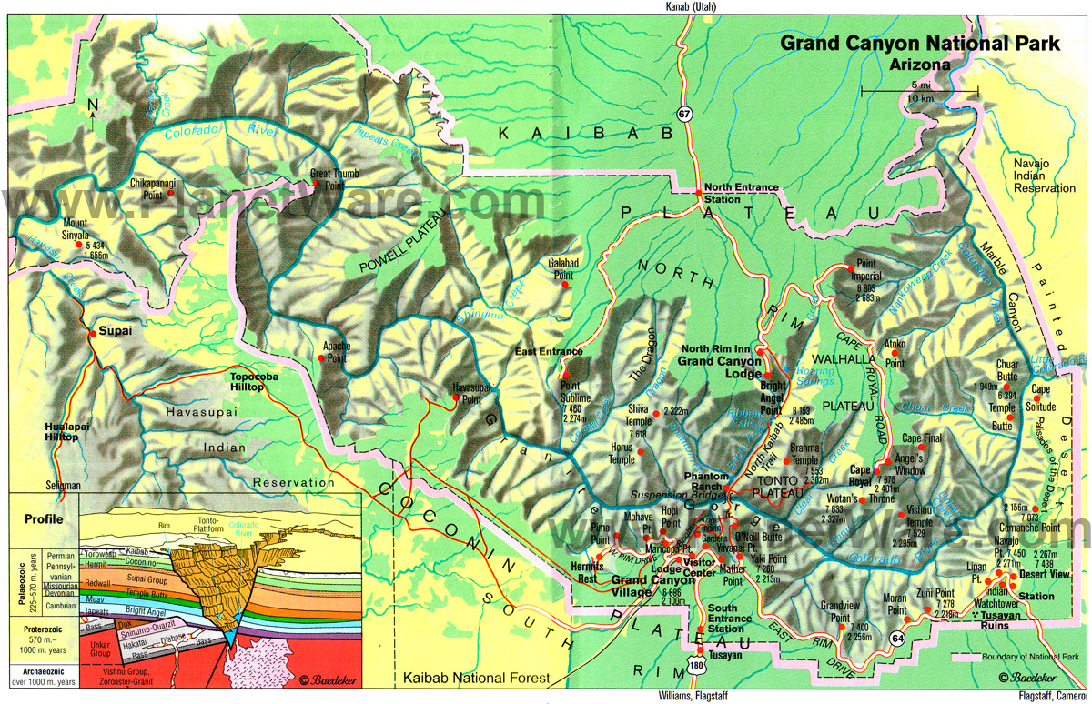 Grand Canyon: Im Grand-Canyon-Nationalpark liegt der größte Teil des